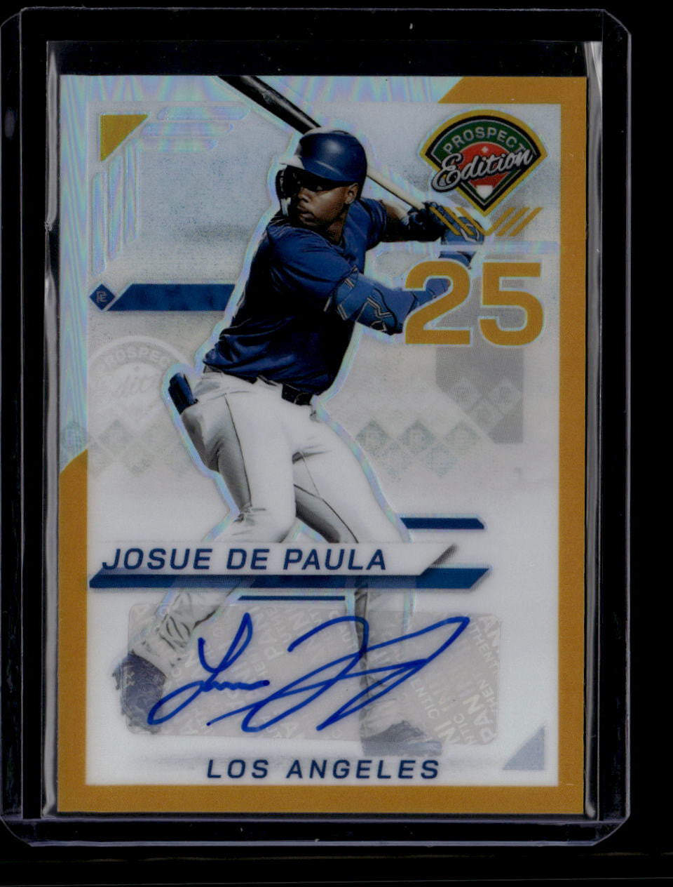 DELETE 181129 2025 Panini Prospect Edition Signatures Prizms Gold Josue De Paula RC Auto 1/10