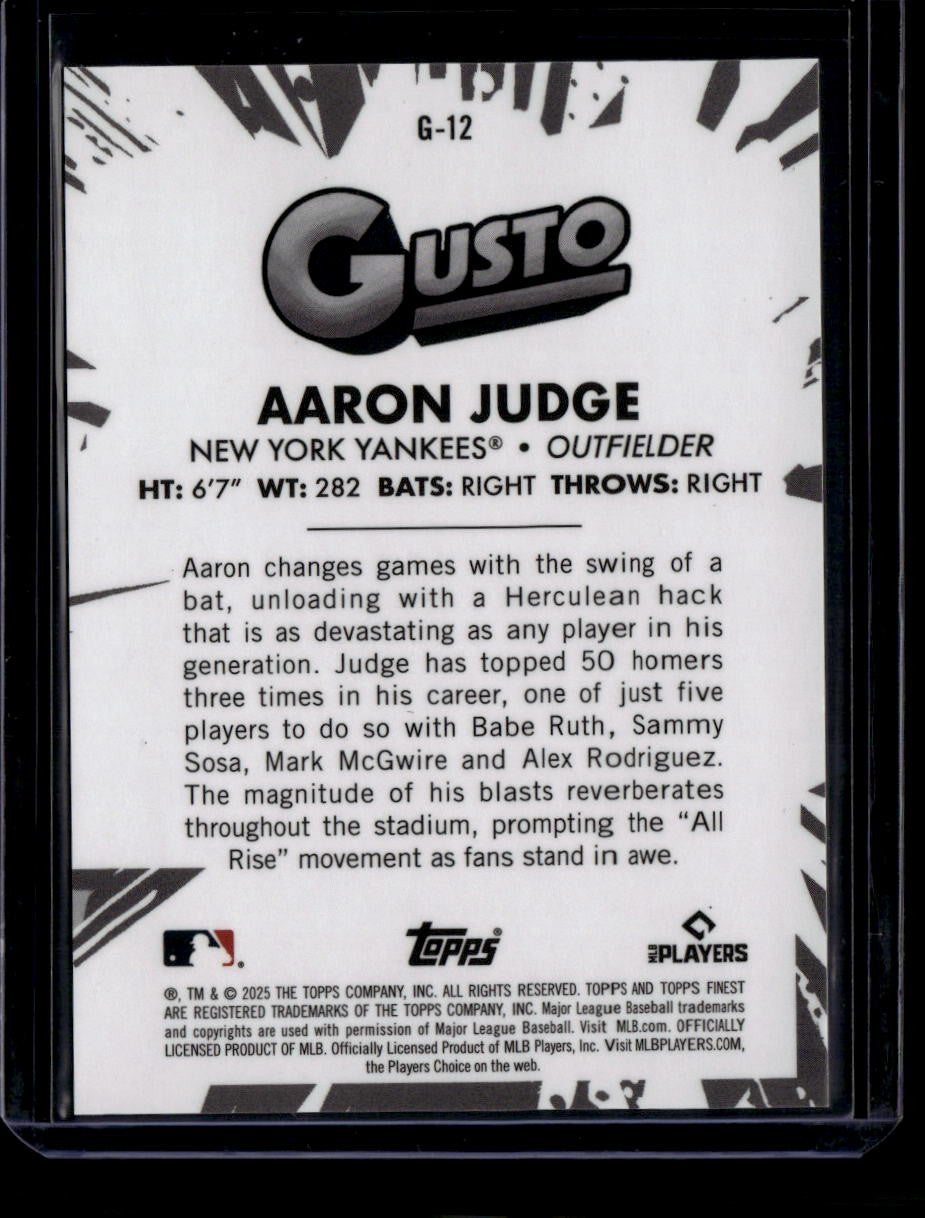 DELETE 181131 2025 Finest Gusto g12 Aaron Judge