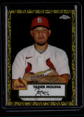 DELETE 181135 2021 Topps Chrome Platinum Black and Gold 70th Refractor 208 Yadier Molina 10/10