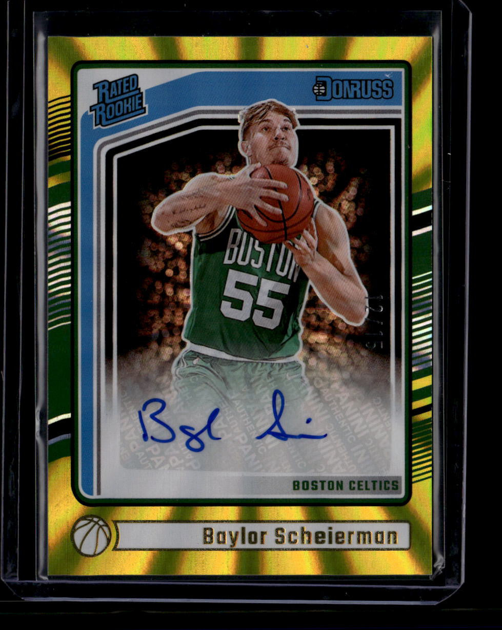 DELETE 181139 2024-25 Donruss Holo Yellow Laser 270 Baylor Scheierman Rated Rookie Auto 12/15