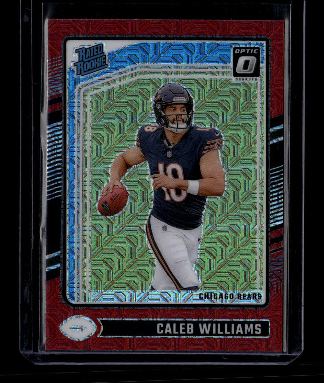 DELETE 181144 2024 Donruss Optic Red Mojo Refractor 201 Caleb Williams RR Rated Rookie