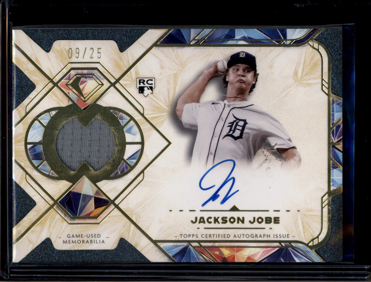 DELETE 181158 2025 Topps Diamond Icons Relic Autographs SPARJJ Jackson Jobe RC Jersey Auto /25