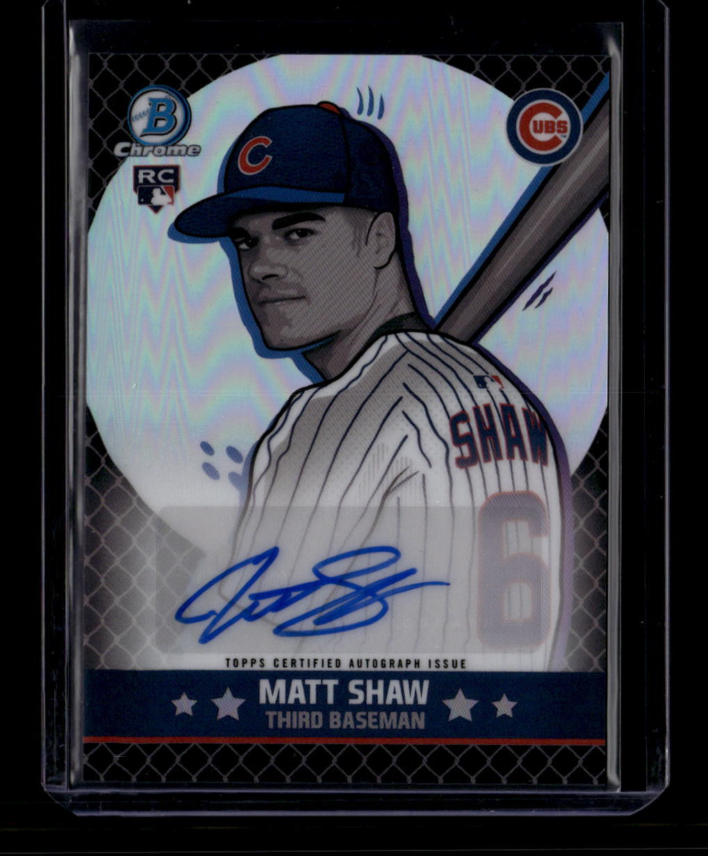 DELETE 181160 2025 Bowman Chrome Bowman Ascensions Autographs BAAMS Matt Shaw RC Auto 8/50