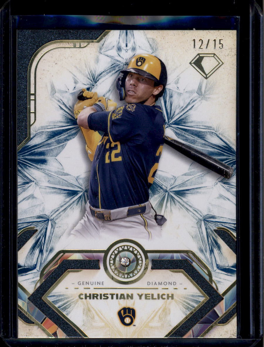 DELETE 181162 2025 Topps Diamond Icons Blue 40 Christian Yelich Diamond Gem 12/15