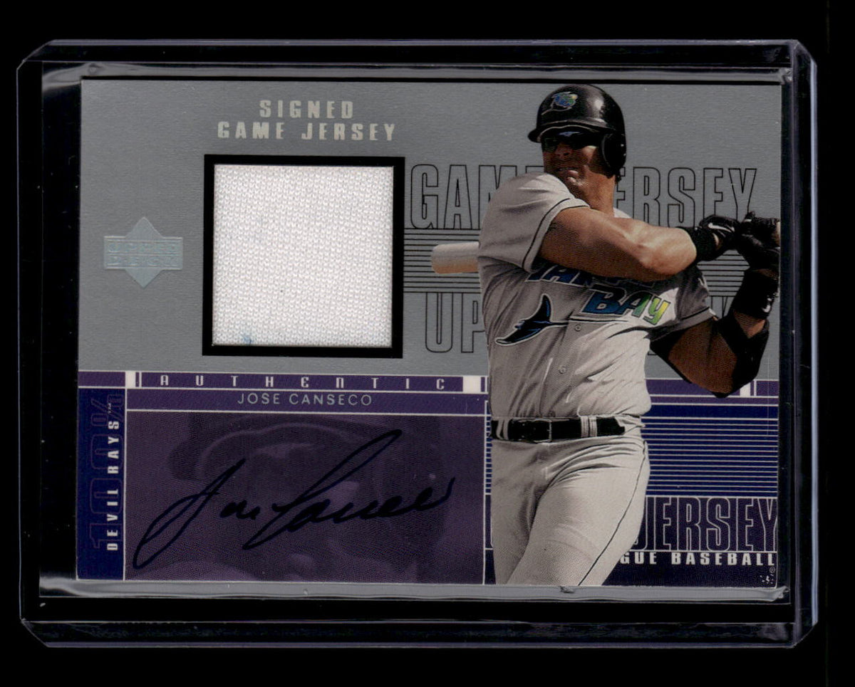 DELETE 181180 2001 Upper Deck Game Jersey Autograph 1 HJC Jose Canseco Jersey Auto