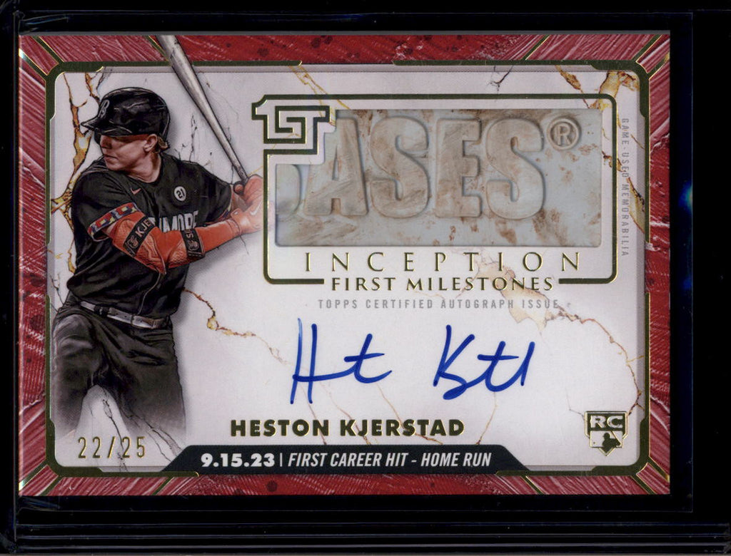 DELETE 181184 2024 Topps Inception First Milestones Autograph Heston Kjerstad RC Base Auto /25