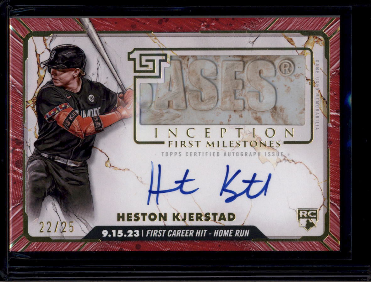DELETE 181184 2024 Topps Inception First Milestones Autograph Heston Kjerstad RC Base Auto /25