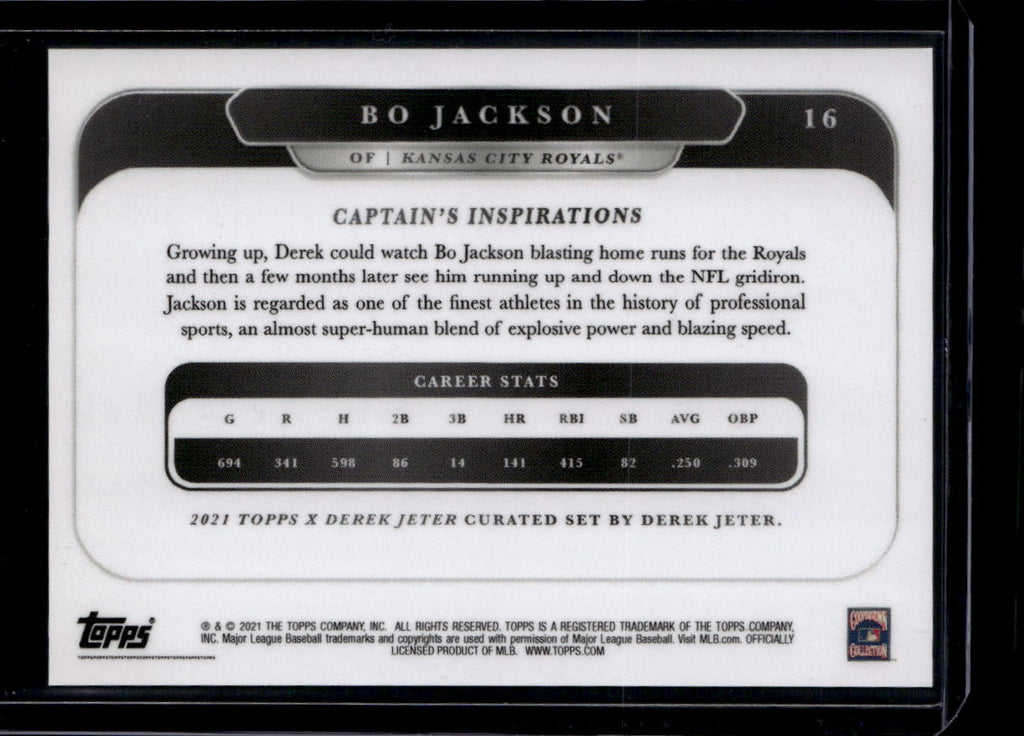 DELETE 181197 2021 Topps X Derek Jeter Captain's Crew Red 16 Bo Jackson 5/10