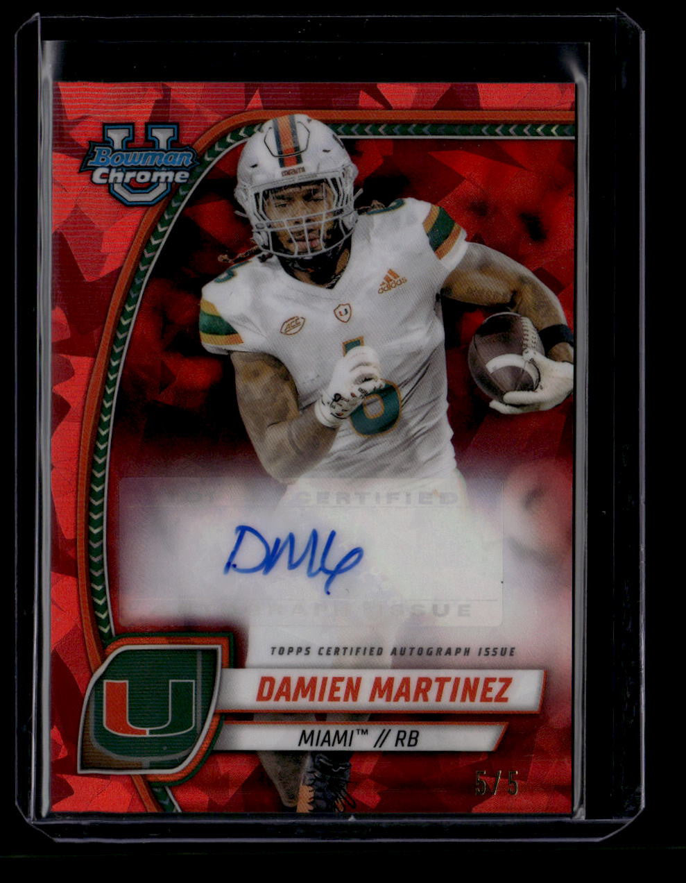 DELETE 181207 2024 Bowman Chrome Sapphire Autographs Red Refractor Damien Martinez RC Auto 5/5
