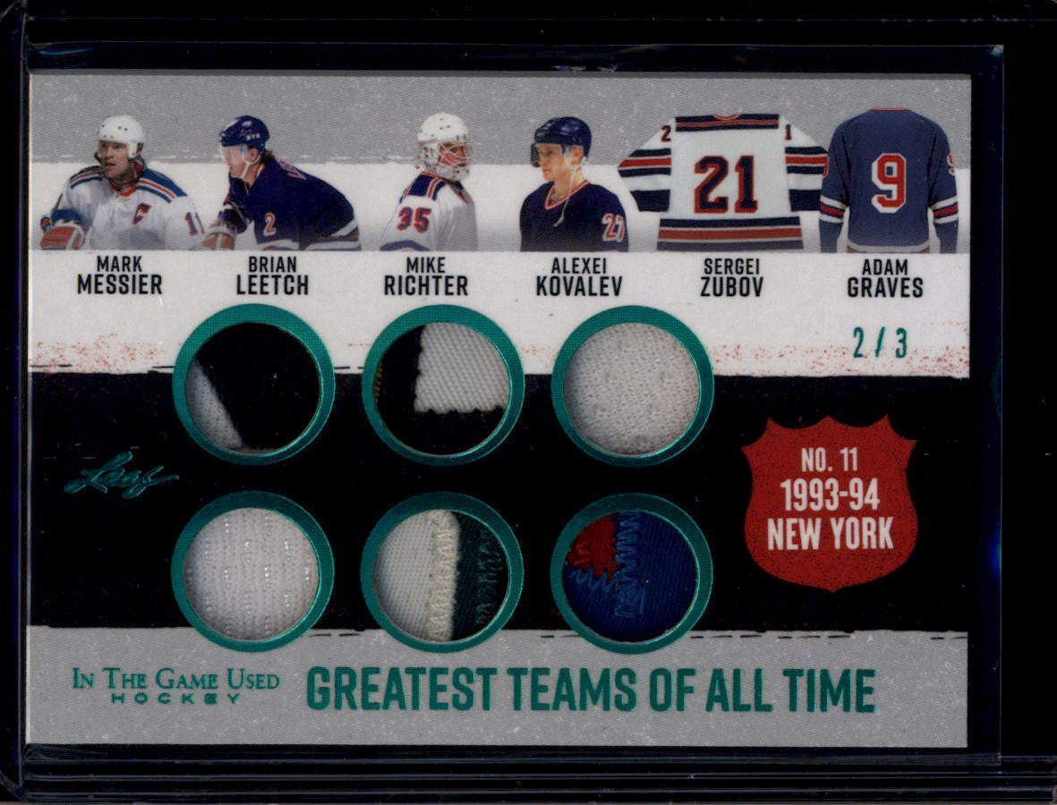 DELETE 181211 2022-23 ITG Greatest Teams Zubov Kovalev Graves Richter Leetch Messier 6 Patch 3