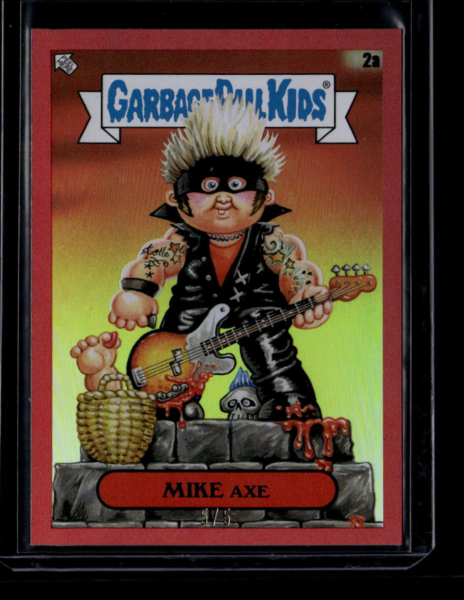 DELETE 181215 2024 Topps Garbage Pail Kids Battle of Bands Green Day Red Foil 2a Mike Axe 5/5