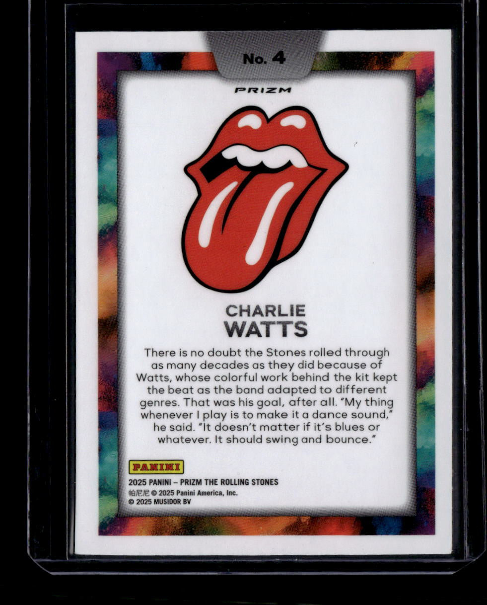 DELETE 181218 2025 Panini Prizm The Rolling Stones Color Blast 4 Charlie Watts