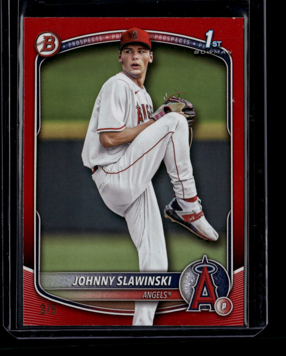 DELETE 181220 2025 Bowman Draft Red bd153 Johnny Slawinski Rookie 3/5
