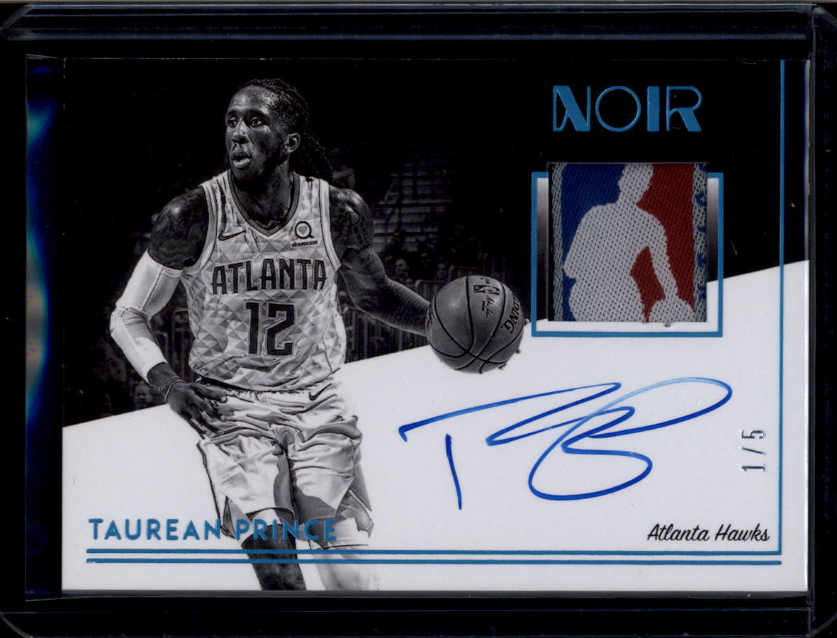 DELETE 181230 2018-19 Panini Noir Prime Black White Autograph Taurean Prince Tag Patch Auto /5