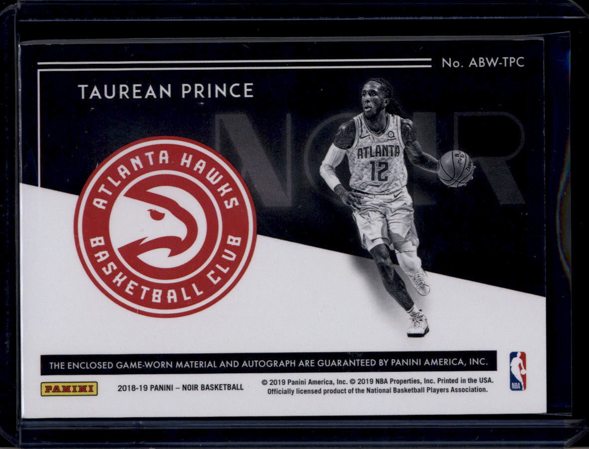 DELETE 181230 2018-19 Panini Noir Prime Black White Autograph Taurean Prince Tag Patch Auto /5