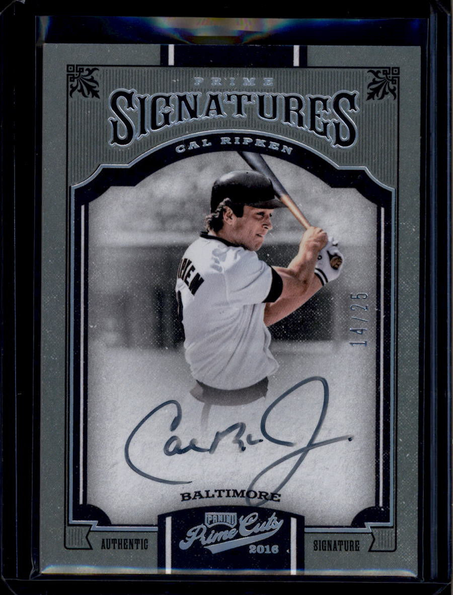 DELETE 181259 2016 Prime Cuts Prime Signatures PSCR Cal Ripken Jr. Auto 14/25