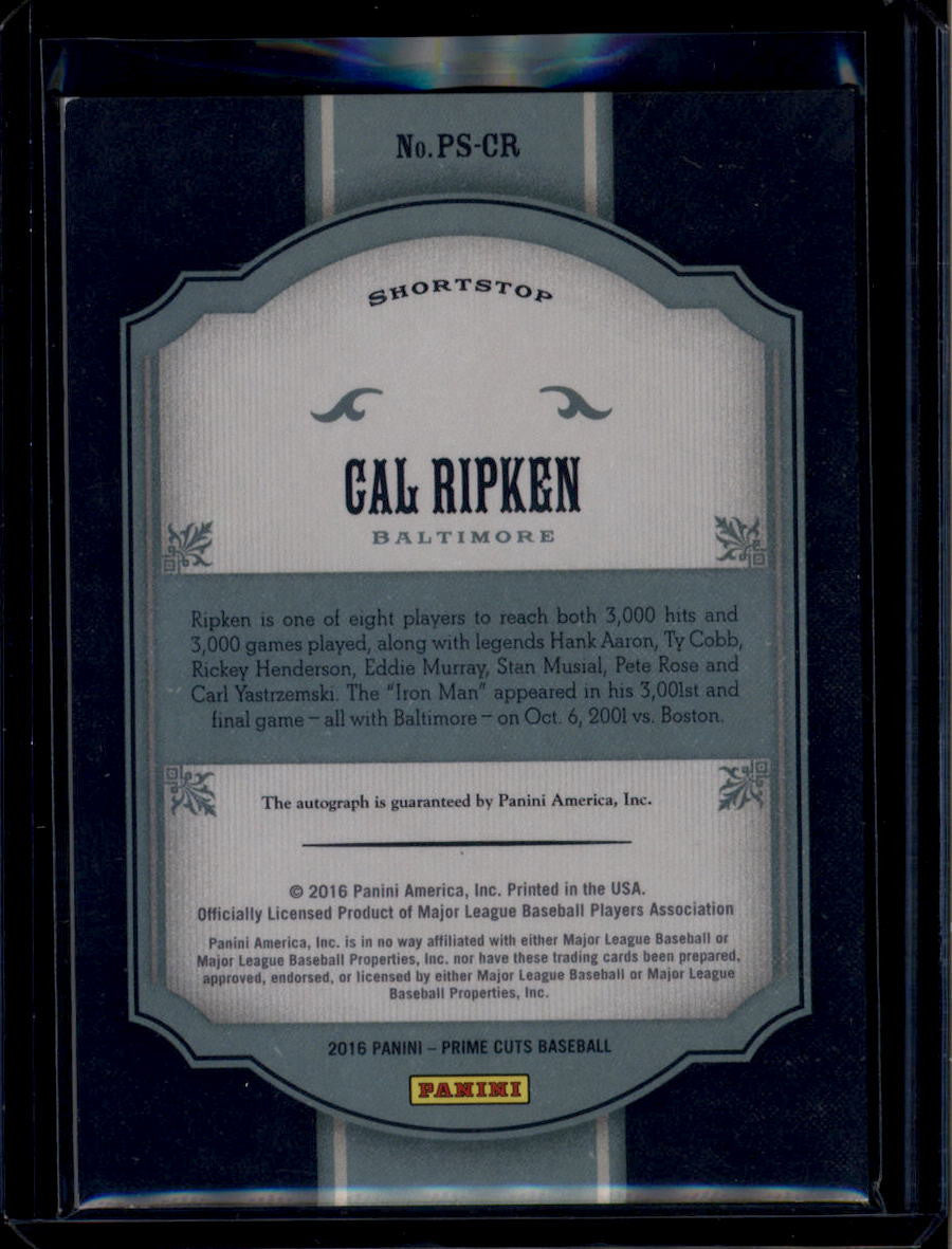DELETE 181259 2016 Prime Cuts Prime Signatures PSCR Cal Ripken Jr. Auto 14/25