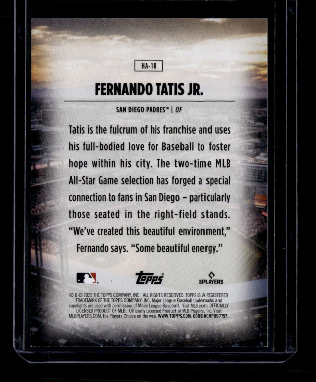 DELETE 181318 2025 Topps Home Field Advantage ha10 Fernando Tatis Jr.