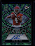 DELETE 181361 2023 Panini Spectra Spectral Signatures Neon Green 15 Rashee Rice RC Auto 7/35
