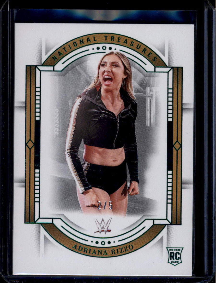 2024 Panini National Treasures WWE Emerald 12 Adrianna Rizzo 2/5
