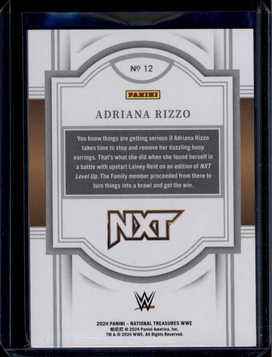 2024 Panini National Treasures WWE Emerald 12 Adrianna Rizzo 2/5