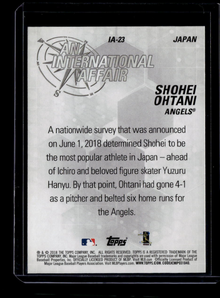 SOLD 183551 2018 Topps Update An International Affair ia23 Shohei Ohtani Rookie