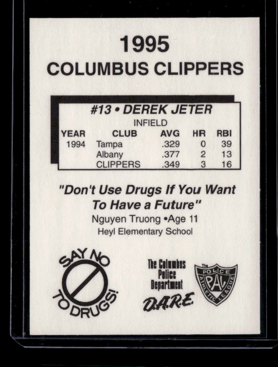 1995 Columbus Clippers Police DARE 14 Derek Jeter