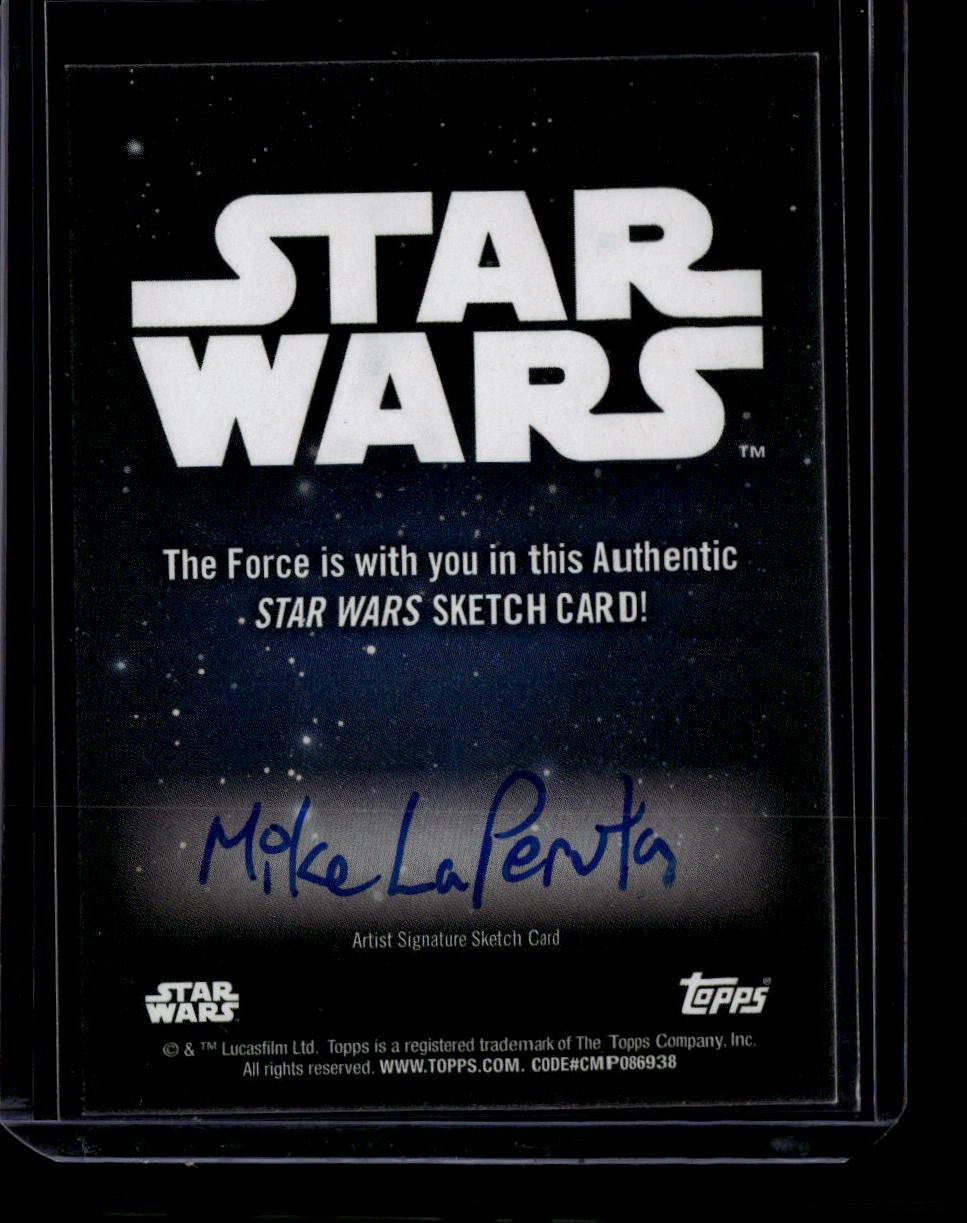 2025 Topps Chrome Star Wars Sketches NNO Mike LaPeruta Savage Opress Sketch 1/1