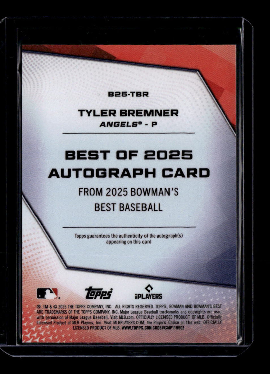 2025 Bowman's Best Autograph Black X-Fractor Refractor Tyler Bremner RC Auto /10
