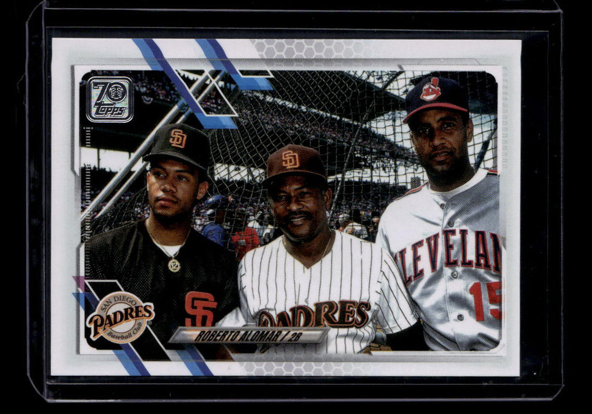 2021 Topps Base Set Photo Variations 266b Roberto Alomar Sandy Alomar Jr. Sr SSP