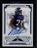 2025 Panini National Treasures Emerald 142 Donovan Jackson Rookie Auto 4/5