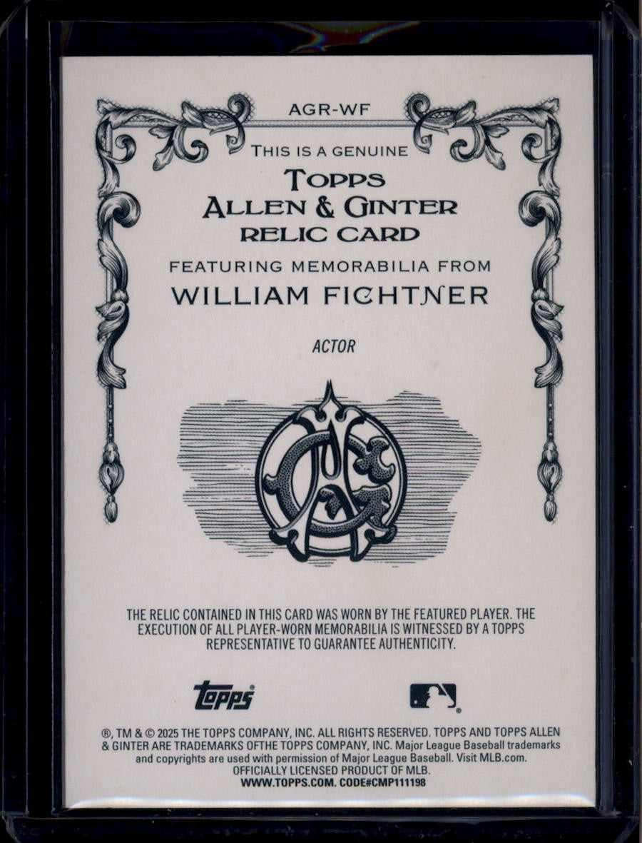 2025 Topps Allen and Ginter Purple Foil Filigree William Fichtner Relic 1/1