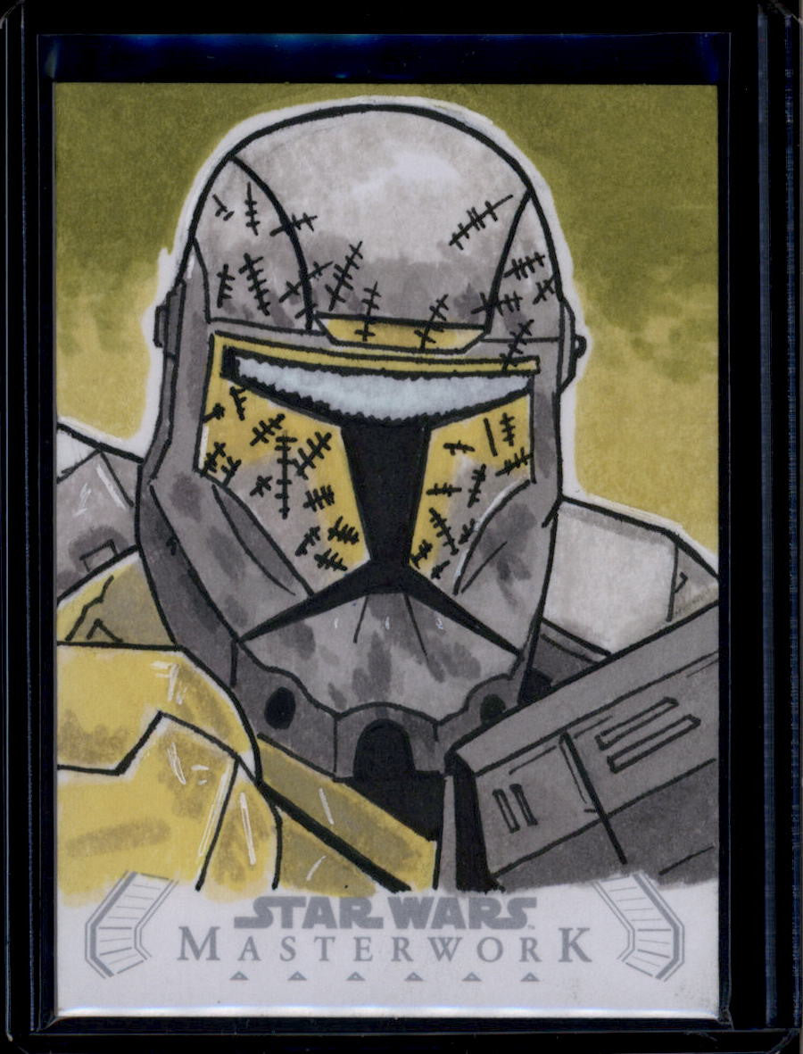 2020 Topps Star Wars Masterwork NNO John Bruce Clone Commander Gregor Sketch 1/1