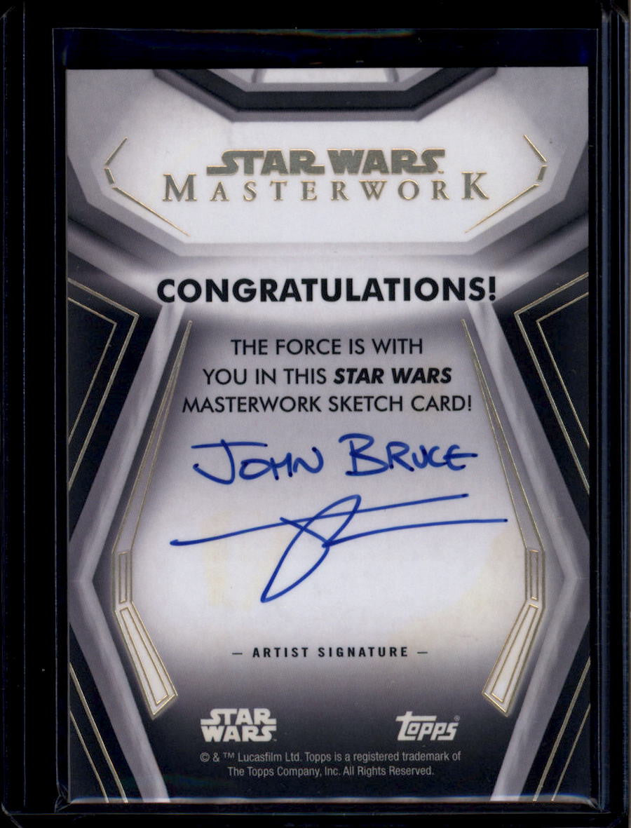 2020 Topps Star Wars Masterwork NNO John Bruce Clone Commander Gregor Sketch 1/1