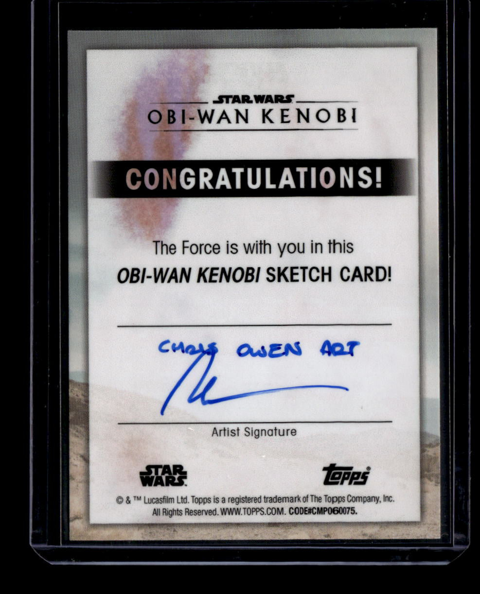 2023 Topps Star Wars Obi-Wan Kenobi NNO Chris Owen Clone Trooper Nax Sketch 1/1