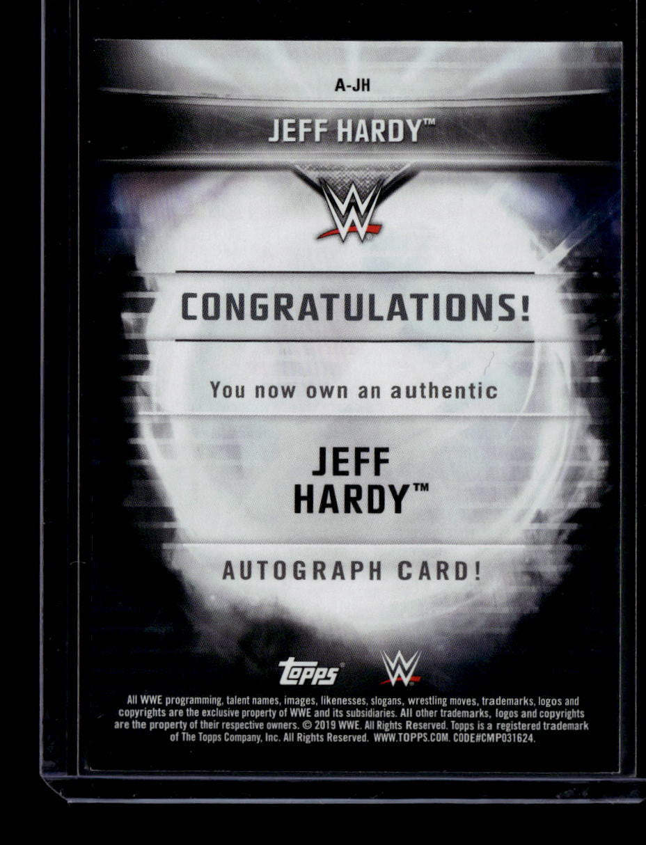 2019 Topps WWE Road to WrestleMania Autographs Silver AJH Jeff Hardy Auto 4/25