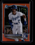 2025 Bowman Chrome Prospects Orange Refractor bcp185 Warren Calcano Rookie 23/25