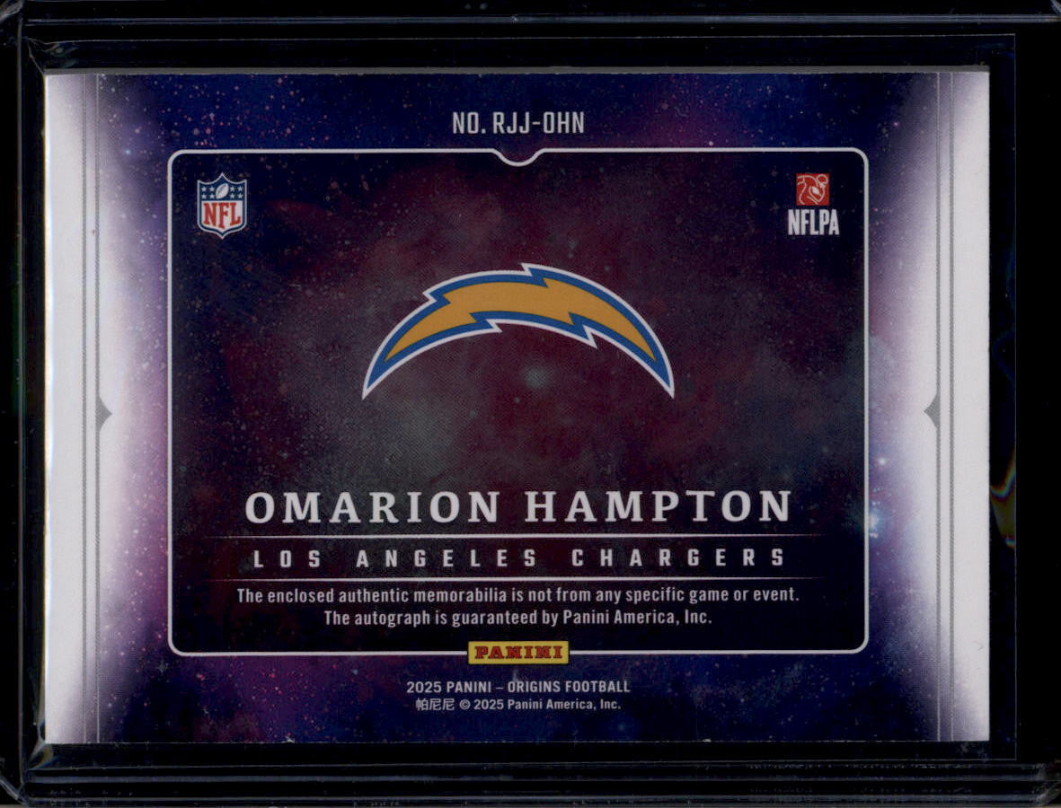 2025 Panini Origins Rookie Autographs Gold 9 Omarion Hampton RC Patch Auto 8/10