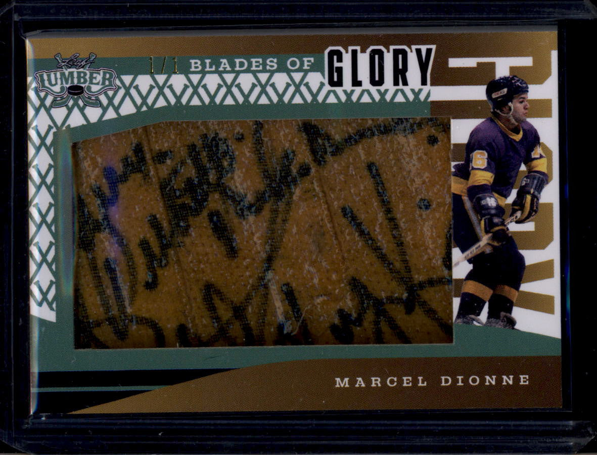 2021-22 Leaf Lumber Blades of Glory Emerald Marcel Dionne Jumbo Stick Blade 1/1