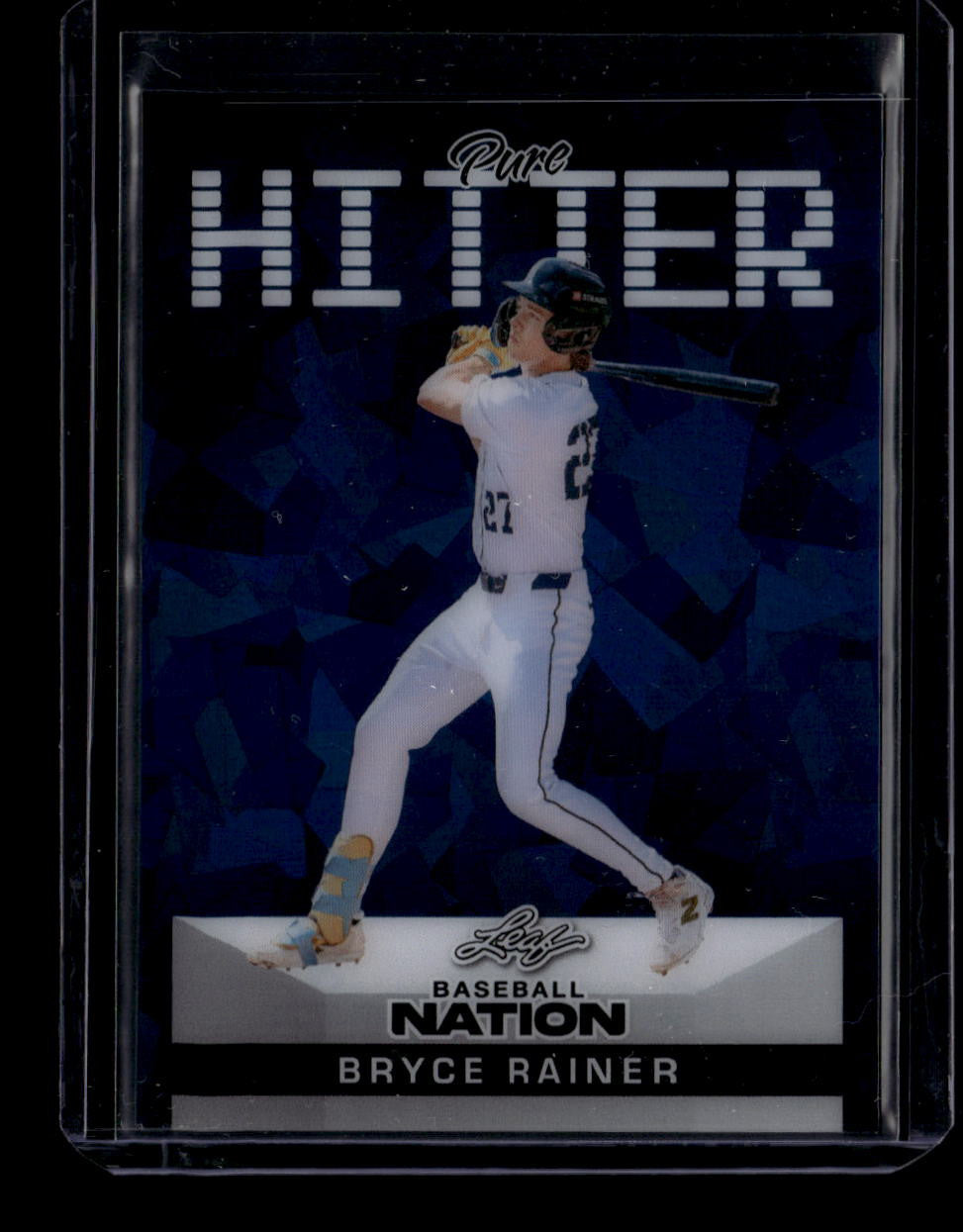 2025 Leaf Baseball Nation Pure Hitter Blue Crystals pb3 Bryce Rainer Rookie 5/7