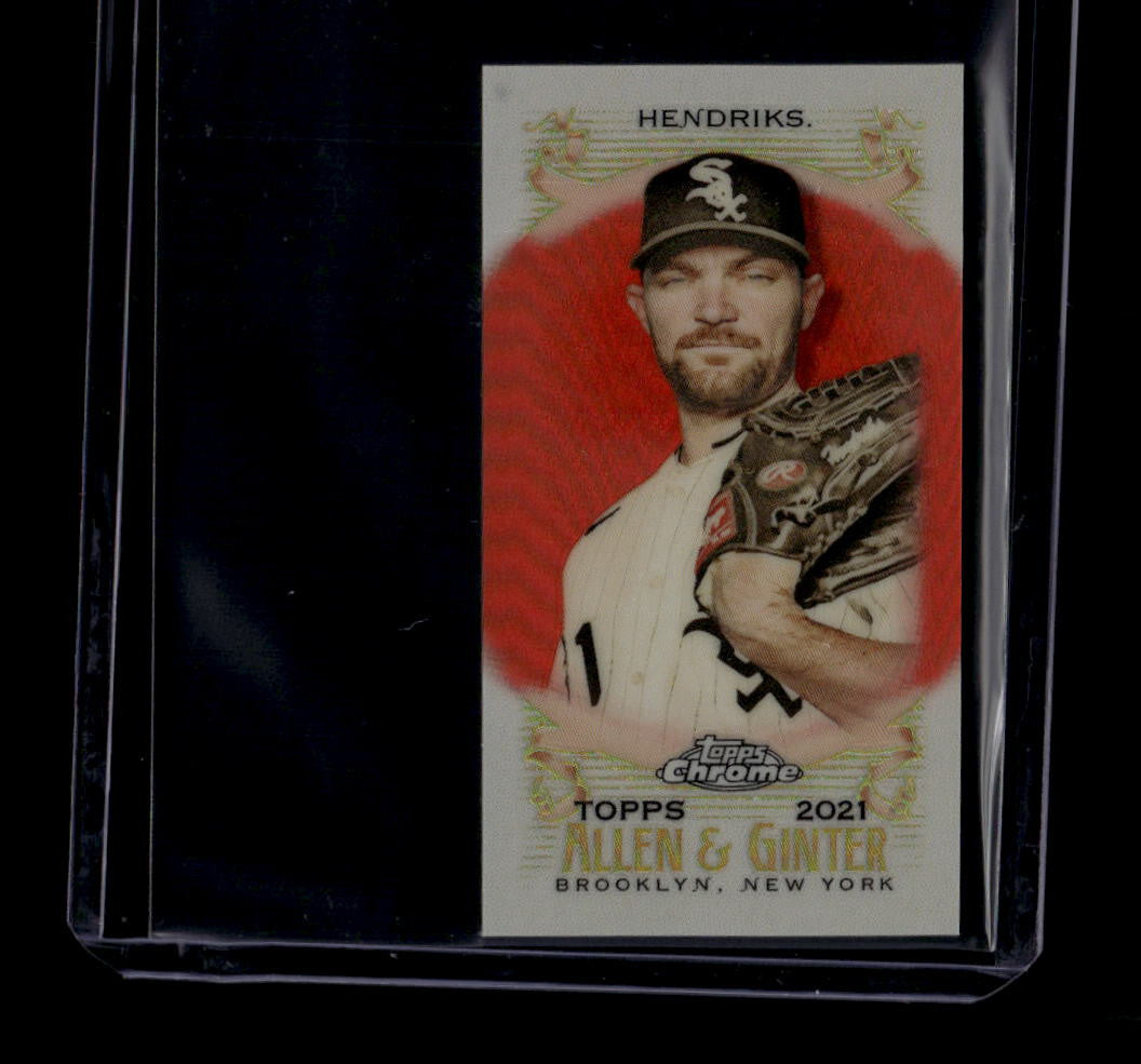 2021 Topps Allen and Ginter Chrome Mini Orange Refractor 187 Liam Hendriks 25/25