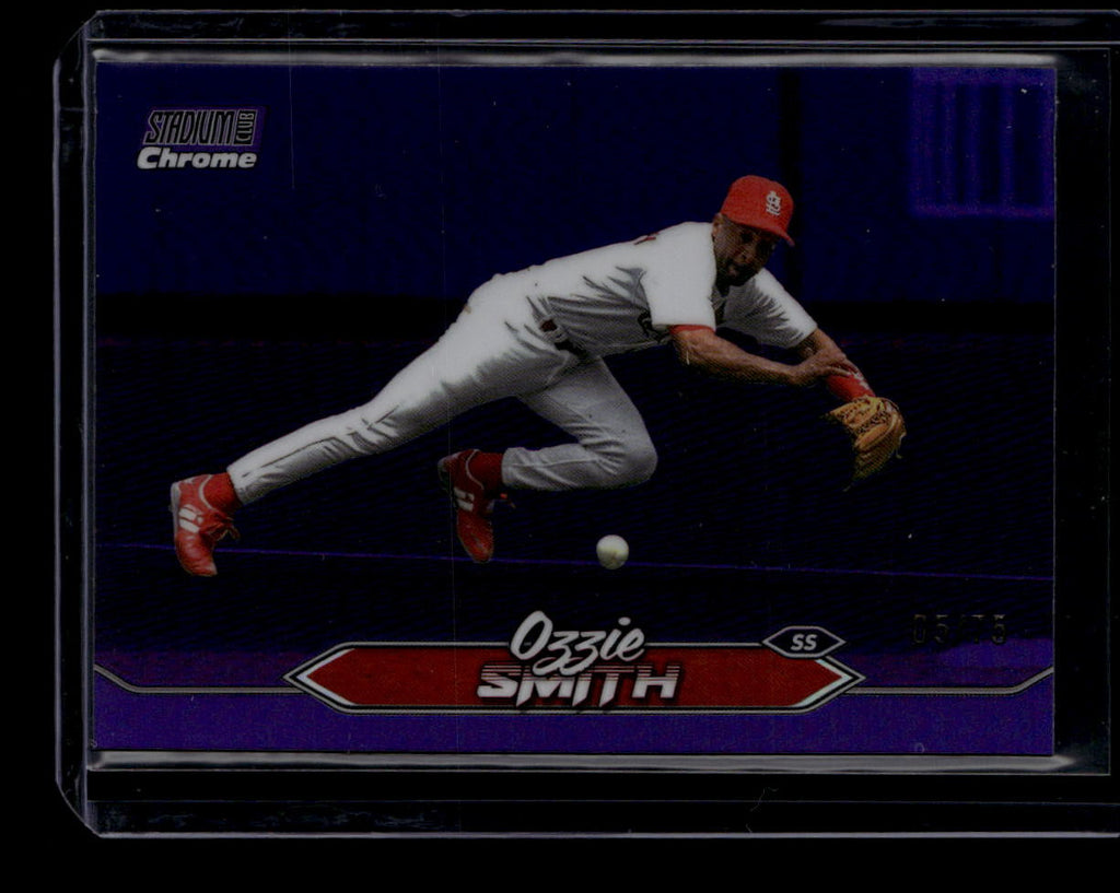 2024 Stadium Club Chrome Purple Refractor 294 Ozzie Smith 5/75