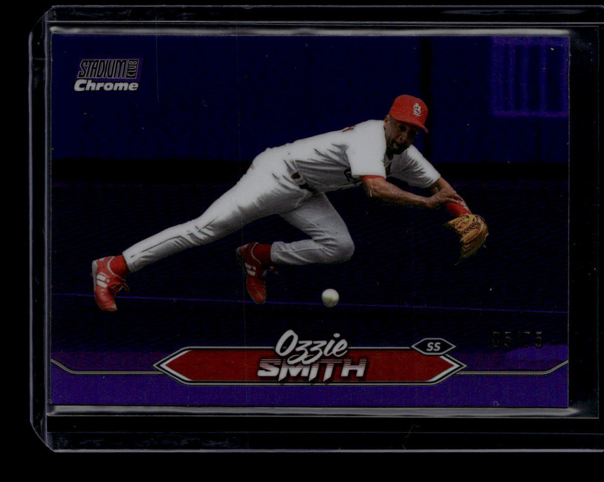 2024 Stadium Club Chrome Purple Refractor 294 Ozzie Smith 5/75
