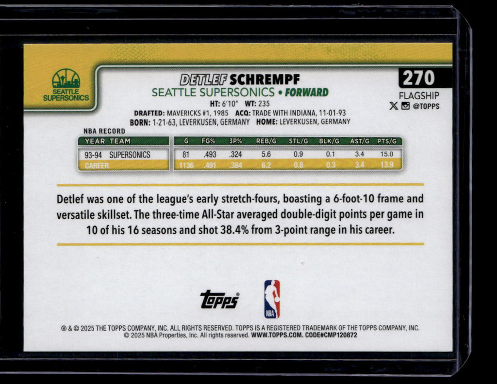 2025-26 Topps Green Rainbow 270 Detlef Schrempf 74/99