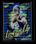2025 Panini Mosaic Light it Up Mosaic Blue Refractor 11 JJ McCarthy 48/99