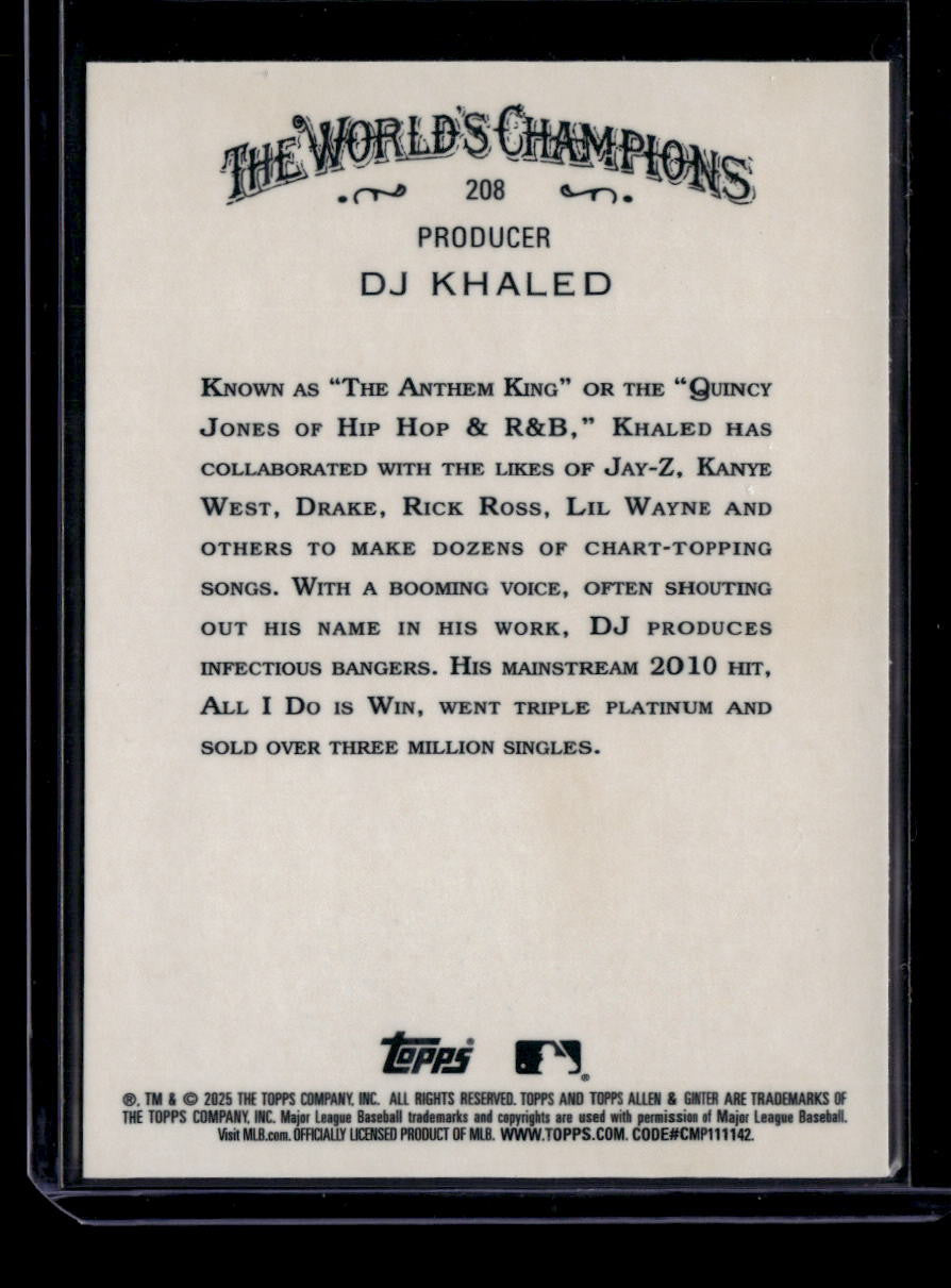 2025 Topps Allen and Ginter Chrome Green Refractor 208 DJ Khaled 35/99
