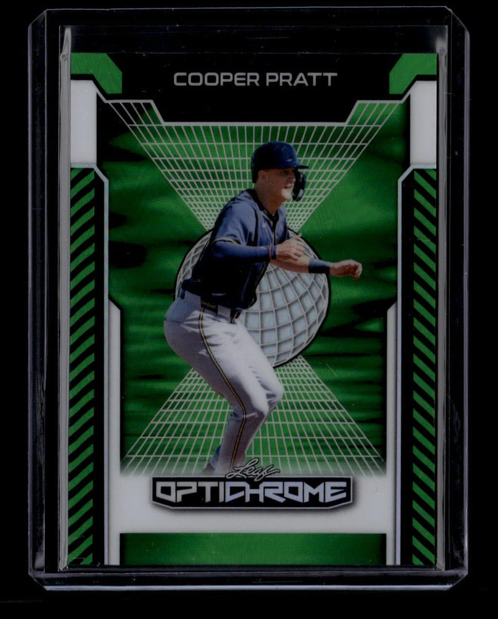 SOLD 183642 2025 Leaf Optichrome Green Prismatic 37 Cooper Pratt Rookie 1/1