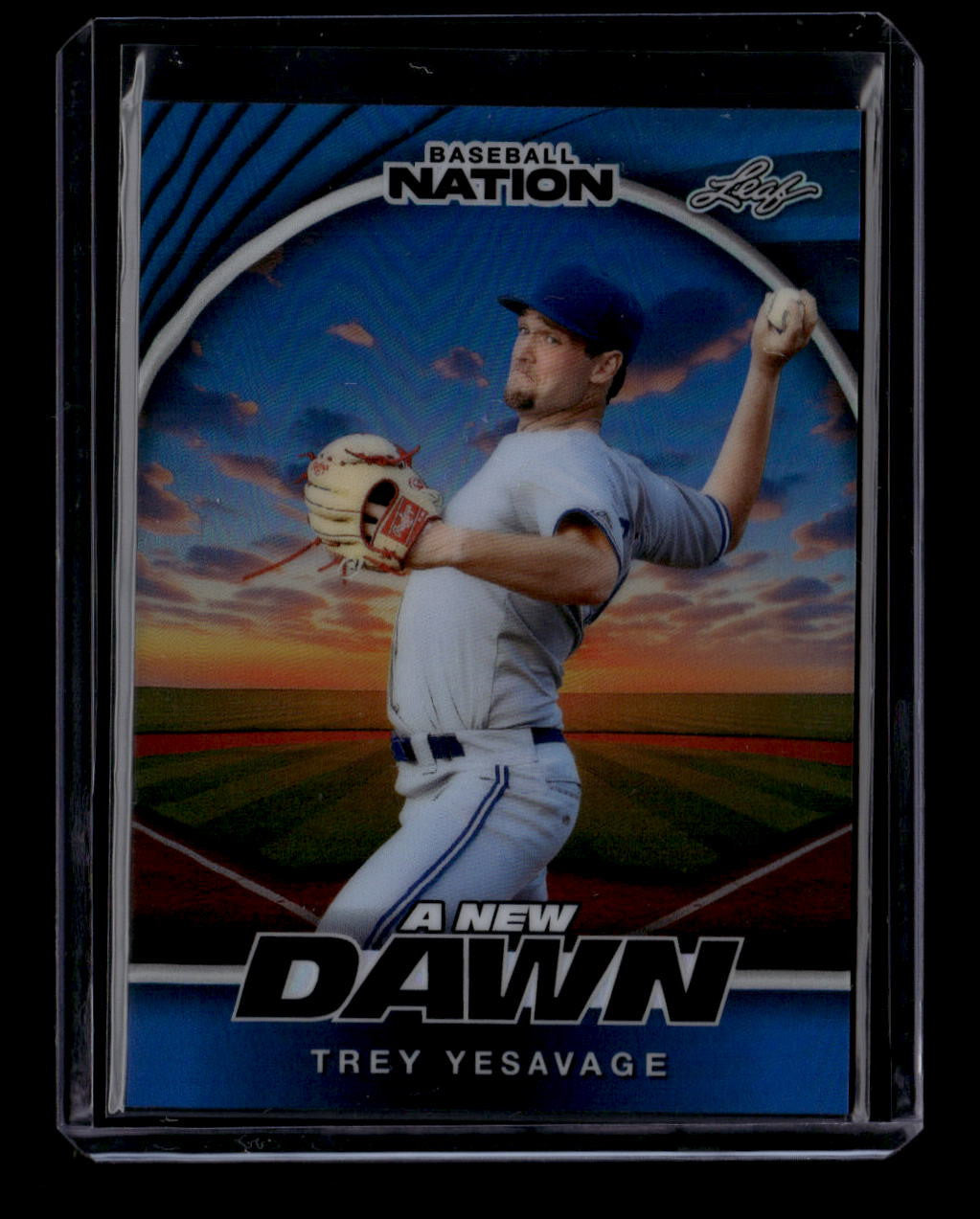 2025 Leaf Baseball Nation New Dawn Blue Prismatic nb99 Trey Yesavage Rookie 5/7