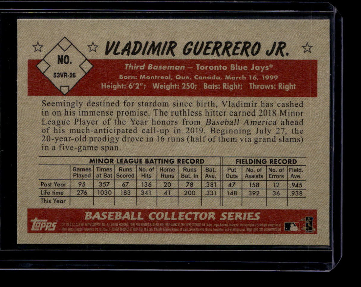 2019 Bowman Heritage 53vr26 Vladimir Guerrero Jr. Rookie