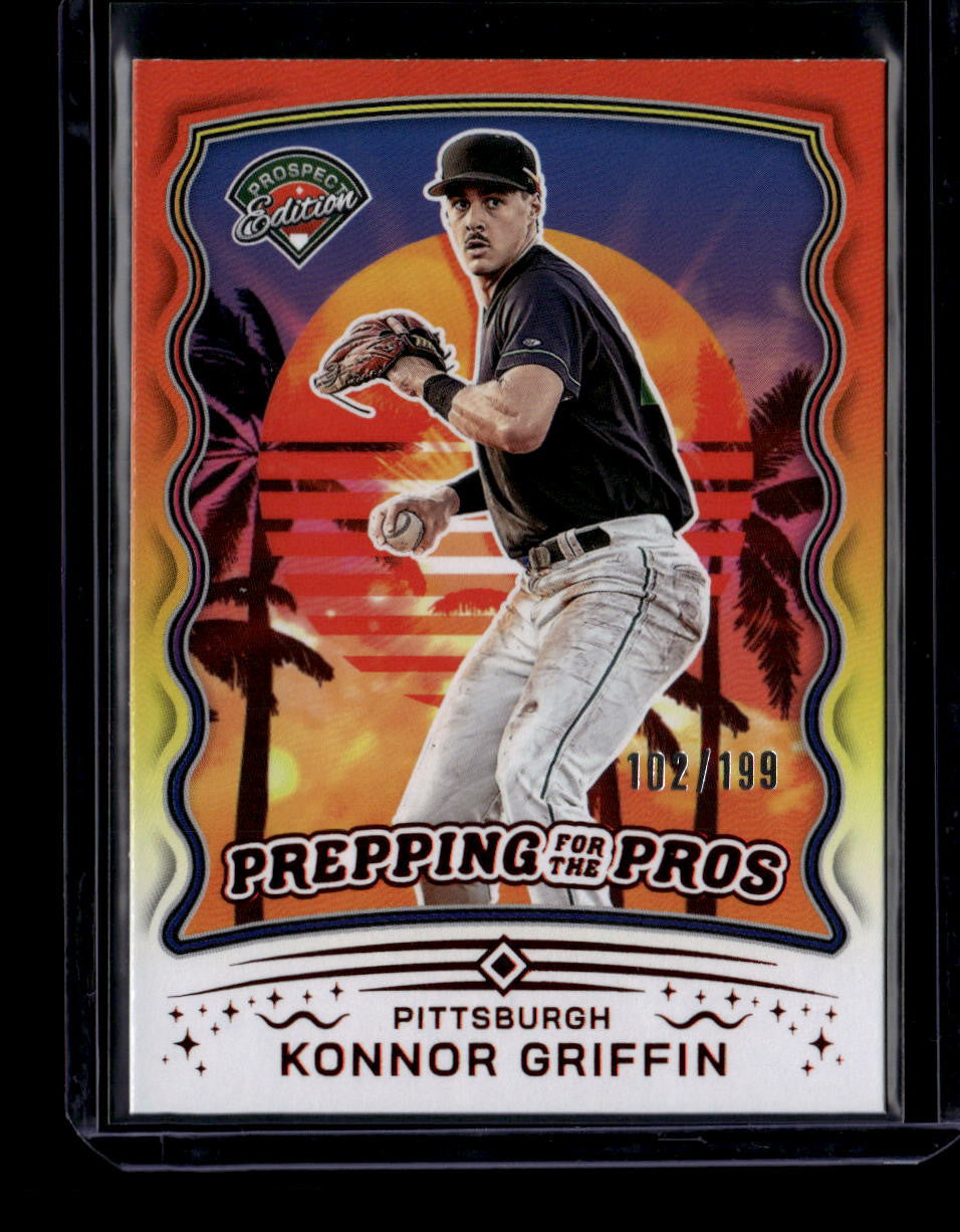 2025 Panini Prospect Prepping for the Pros Red 17 Konnor Griffin Rookie 102/199